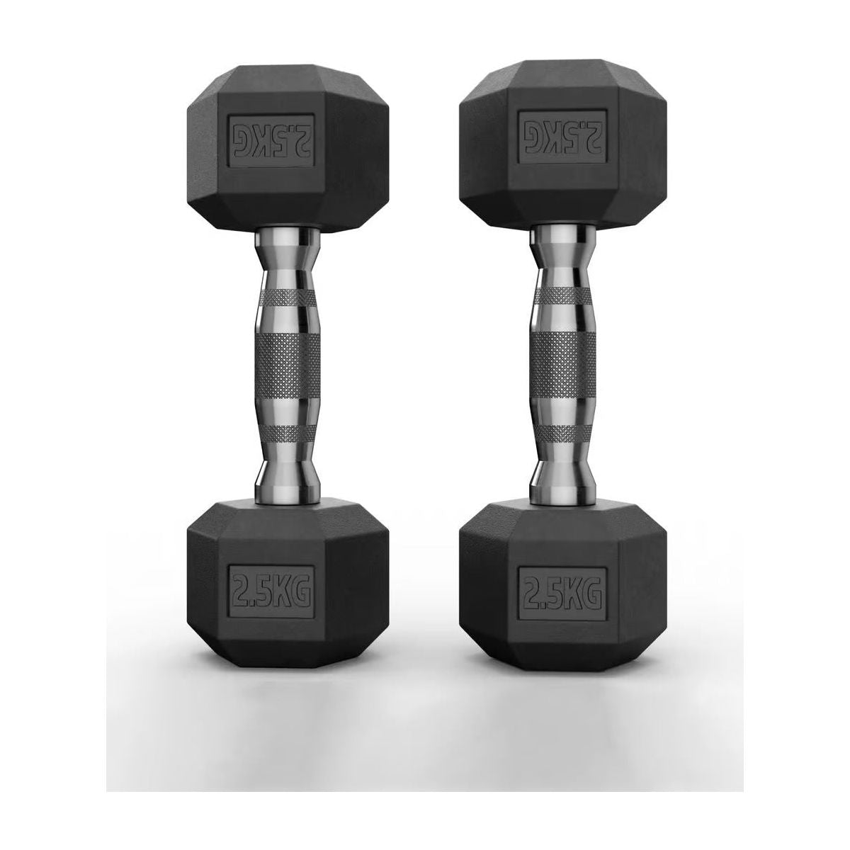 Hex Rubber Dumbbells 2.5kg (set) - xtremefitnessstore