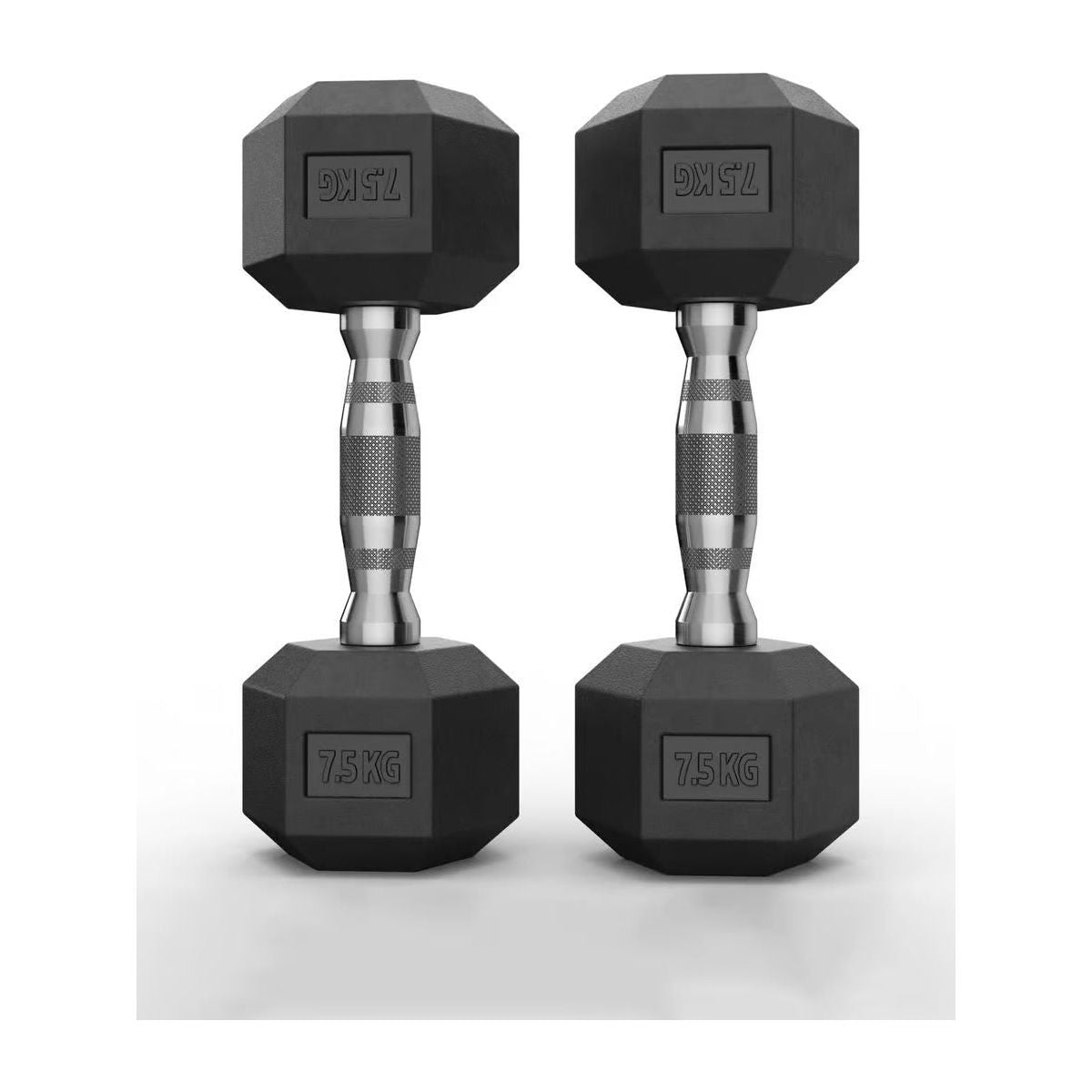 Hex Rubber Dumbbells 7.5kg (set) - xtremefitnessstore